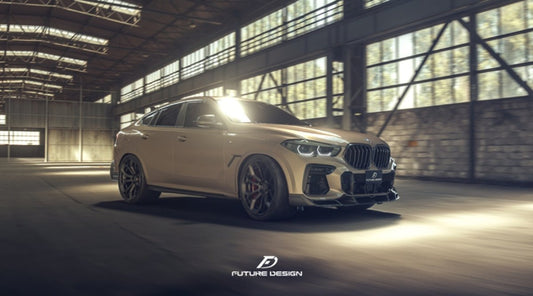 BMW X6 M60I M50I xDrive40i G06 (Fits Pre-LCI& LCI) 2020 2021 2022 2023 2024 & X6M X6MC F96 (Fits Pre-LCI& LCI) 2020 2021 2022 2023 2024 with Aftermarket Parts - Side Skirts Carbon Fiber / FRP from Future Design