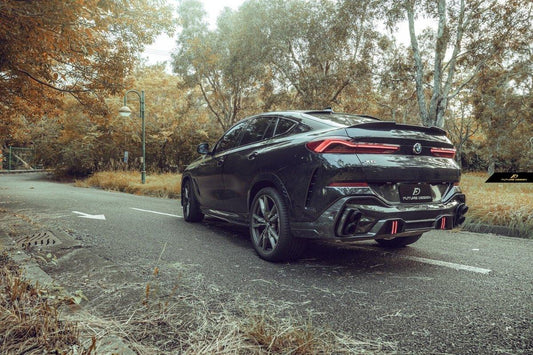 BMW X6 M60I M50I xDrive40i G06 (Fits Pre-LCI& LCI) 2020 2021 2022 2023 2024 & X6M X6MC F96 (Fits Pre-LCI& LCI) 2020 2021 2022 2023 2024 with Aftermarket Parts - Side Skirts Carbon Fiber / FRP from Future Design