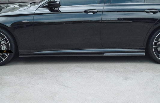 Future design FD Carbon Fiber SIDE SKIRTS for Mercedes Benz E-Class E43 E53 E63 W213 2017-ON - Performance SpeedShop