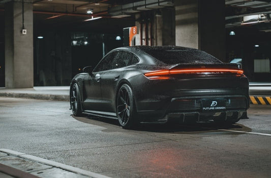 Future Design FD Carbon Fiber SIDE SKIRTS for Porsche Taycan Base & 4S & Turbo & Turbo S - Performance SpeedShop