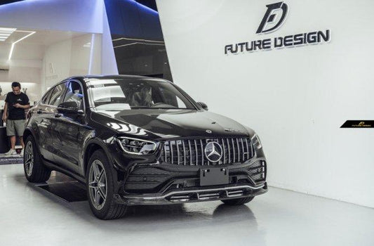Future Design FD GT Carbon Fiber FRONT LIP SPLITTER for Mercedes Benz GLC250 AMG / GLC300 AMG / GLC43 AMG W253 GLC & GLC Coupe 2020-ON Facelift - Performance SpeedShop