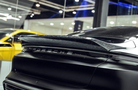 Future Design FD GT Carbon Fiber REAR SPOILER for Porsche Taycan Base & 4S & Turbo & Turbo S - Performance SpeedShop