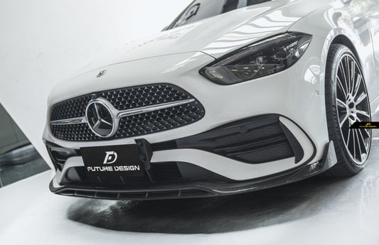 Future Design FD V1 Carbon Fiber FRONT LIP for W206 C300 with AMG Package Sedan 2021-ON - Performance SpeedShop
