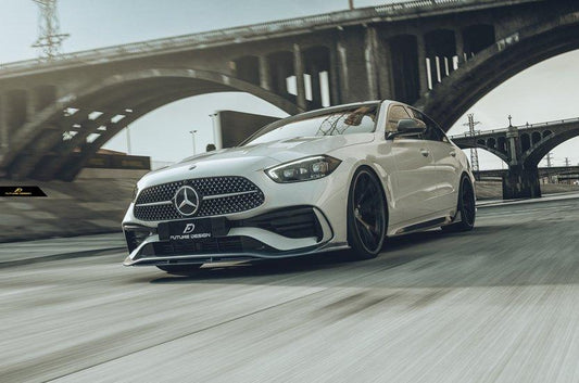Future Design FD V2 Carbon Fiber FRONT LIP for W206 C300 with AMG Package Sedan 2021-ON - Performance SpeedShop