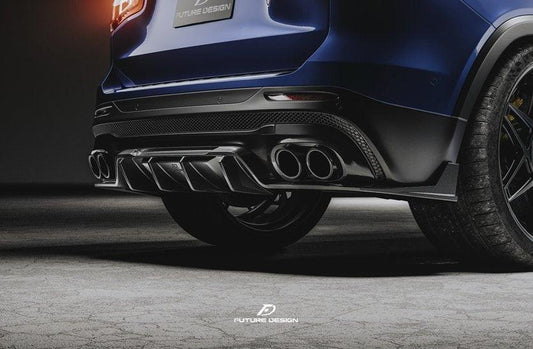Future Design FD V2 Carbon Fiber REAR DIFFUSER for Mercedes Benz GLB 250 AMG / GLB 35 AMG X247 2020-ON - Performance SpeedShop