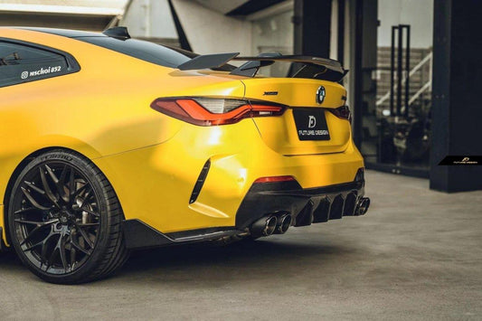 BMW M4 M4C M4CS G82 G83 2021-ON & I4 M50 / e Drive 40 G26 2022-ON & 4 Series Gran Coupe M440 430 G26 2022-ON with Aftermarket Parts - MP Style Rear Wing Carbon Fiber/FRP from Future Design