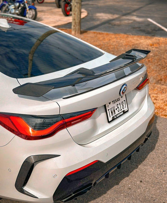 Future Design MP Style Carbon Fiber Rear Spoiler Wing for BMW M3 M4 G80 G82 G20 G22 G26 I4 330i M340i M440i - Performance SpeedShop