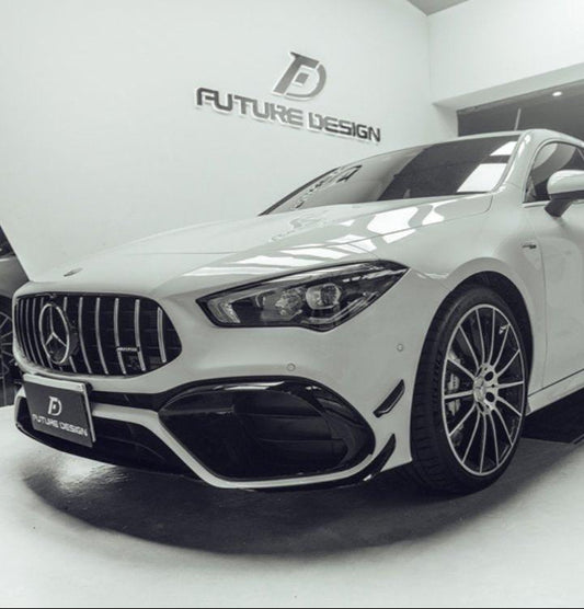 Mercedes Benz CLA45 CLA35 AMG C250 2020-ON with Aftermarket Parts - CLA45 Conversion Front Bumper Set PP from Future Design