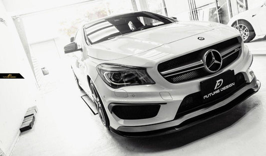 Future Design R Style Carbon Fiber Front Lip for 2014-2016 C117 CLA-250 CLA-45 - Performance SpeedShop