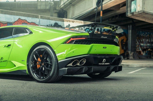 Future Design V STYLE Carbon Fiber REAR DIFFUSER for Lamborghini Huracan LP580-2 LP610-4 - Performance SpeedShop