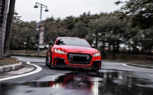 Audi TTRS 8S 2016 2017 2018 Pre-facelift with Aftermarket Parts - Front Bumper Trim Pre-preg Carbon Fiber from Yofer USA