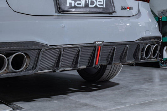 Audi S7 A7 (with s-line bumper) C8 2019-ON with Aftermarket Parts - V2 Style Rear Diffuser & Canards Pre-preg Carbon Fiber from Karbel Carbon