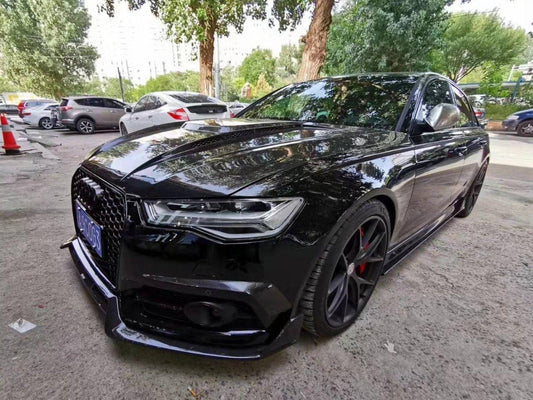 Audi S6 / A6 Avant / A6 C7.5 2016 2017 2018 with Aftermarket Parts - Side Skirts Pre-preg Carbon Fiber from Karbel Carbon