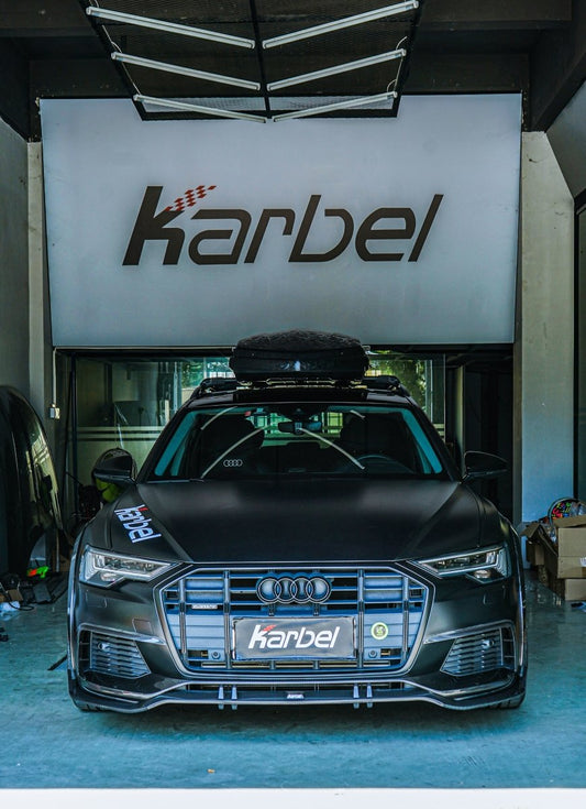 Audi A6 Allroad C8 2020-ON with Aftermarket Parts - Upper Front Lip Pre-preg Carbon Fiber from Karbel Carbon