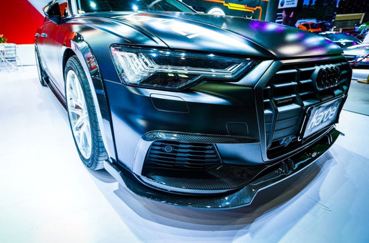 Audi A6 Allroad C8 2020-ON with Aftermarket Parts - Upper Front Lip Pre-preg Carbon Fiber from Karbel Carbon