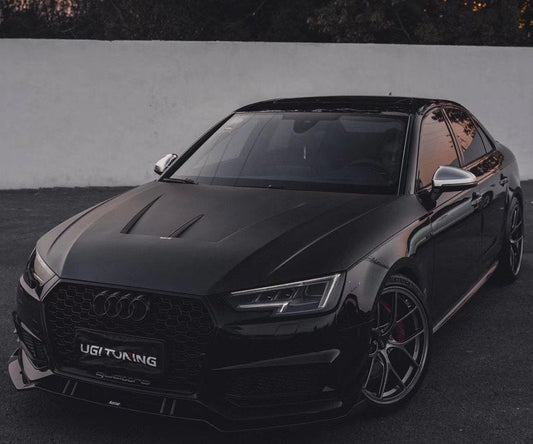 Audi RS4 S4 A4 (all models) B9 / B9.5 2017-ON with Aftermarket Parts - Hood Pre-preg Carbon Fiber from Karbel Carbon