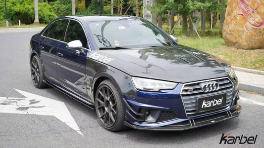 Audi RS4 S4 A4 (all models) B9 / B9.5 2017-ON with Aftermarket Parts - Hood Pre-preg Carbon Fiber from Karbel Carbon