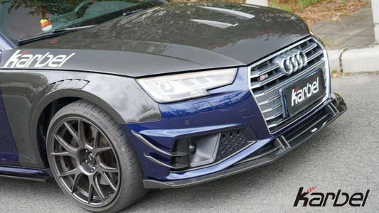 Audi RS4 S4 A4 (all models) B9 / B9.5 2017-ON with Aftermarket Parts - Hood Pre-preg Carbon Fiber from Karbel Carbon