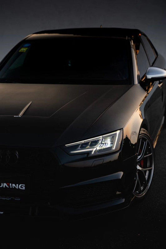 Audi RS4 S4 A4 (all models) B9 / B9.5 2017-ON with Aftermarket Parts - Hood Pre-preg Carbon Fiber from Karbel Carbon