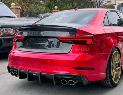 Audi RS3 S3 A3 8V/8V.5 2014-2020 with Aftermarket Parts - Trunk Lid Pre-preg Carbon Fiber from Karbel Carbon