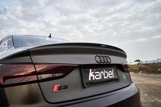 Audi RS3 S3 A3 8V/8V.5 2014-2020 with Aftermarket Parts - Trunk Lid Pre-preg Carbon Fiber from Karbel Carbon