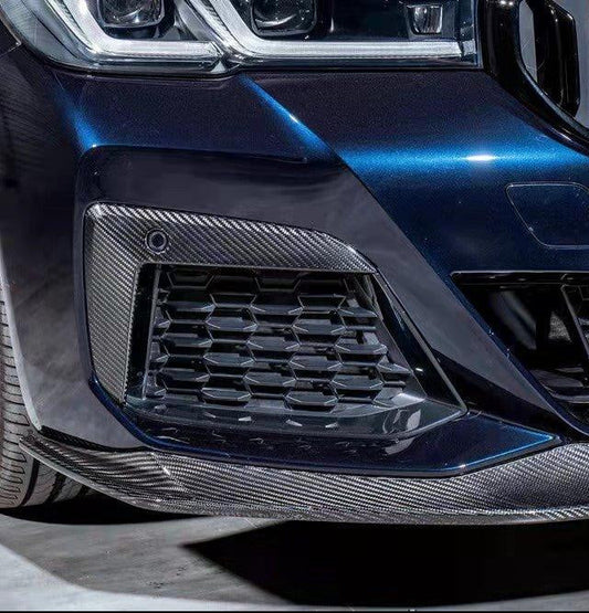 BMW 5 Series M550 540 530 (with M-package bumper, does not fit base model) G30 LCI 2021-ON with Aftermarket Parts - Upper Valences Pre-preg Carbon Fiber from Karbel Carbon