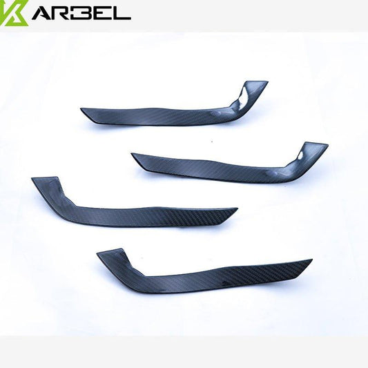 Audi RS3 8V 8V.5 2018 2019 2020 with Aftermarket Parts - Front Canards Carbon Fiber from Karbel Carbon