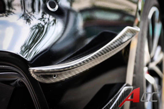 Audi S7 A7 (with s-line bumper) C8 2019-ON with Aftermarket Parts - Front Canards Pre-preg Carbon Fiber from Karbel Carbon