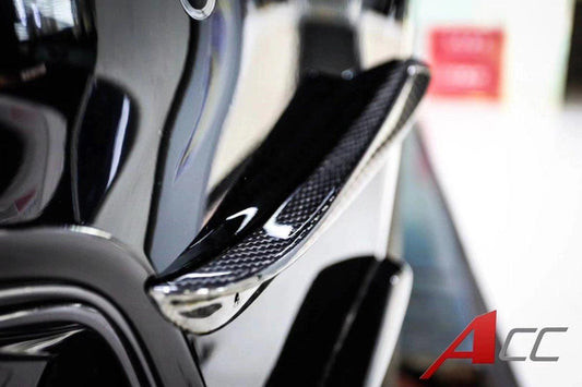 Audi S7 A7 (with s-line bumper) C8 2019-ON with Aftermarket Parts - Front Canards Pre-preg Carbon Fiber from Karbel Carbon