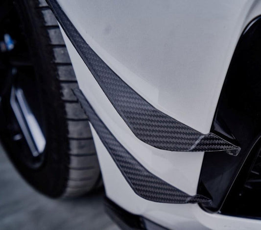 BMW 3 Series 330i (with M-package bumper, does not fit base model) M340i G20 G21 Pre-LCI 2019-2022 with Aftermarket Parts - Front Canards Pre-preg Carbon Fiber from Karbel Carbon