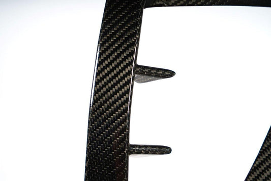 Audi S4 A4 S-line (with s-line bumper, does not fit base model) B9.5 2020-ON with Aftermarket Parts - Upper Valences Pre-preg Carbon Fiber from Karbel Carbon
