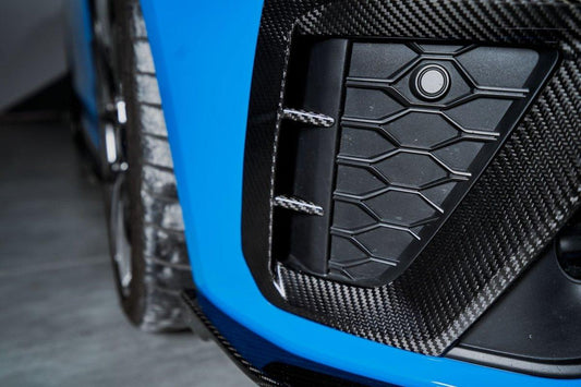 Audi S4 A4 S-line (with s-line bumper, does not fit base model) B9.5 2020-ON with Aftermarket Parts - Upper Valences Pre-preg Carbon Fiber from Karbel Carbon