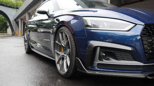 Audi S5 A5 (with s-line bumper, does not base model) B9 2017-2019 with Aftermarket Parts - Upper Valences Pre-preg Carbon Fiber from Karbel Carbon