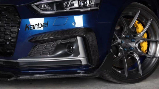 Audi S5 A5 (with s-line bumper, does not base model) B9 2017-2019 with Aftermarket Parts - Upper Valences Pre-preg Carbon Fiber from Karbel Carbon
