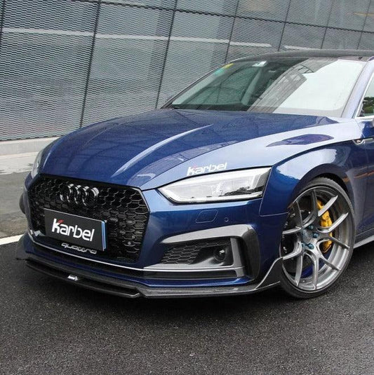Audi S5 A5 (with s-line bumper, does not base model) B9 2017-2019 with Aftermarket Parts - Upper Valences Pre-preg Carbon Fiber from Karbel Carbon