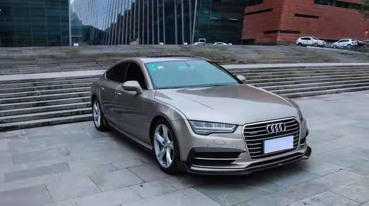 Audi S7 A7 S-line (with s-line bumper, does not base model) C7.5 2016-2018 with Aftermarket Parts - Upper Valences Pre-preg Carbon Fiber from Karbel Carbon