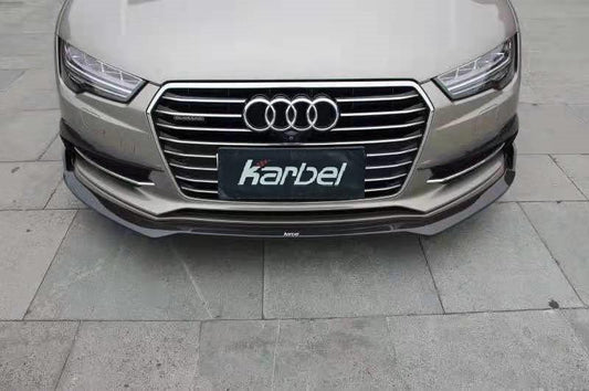 Audi S7 A7 S-line (with s-line bumper, does not base model) C7.5 2016-2018 with Aftermarket Parts - Upper Valences Pre-preg Carbon Fiber from Karbel Carbon