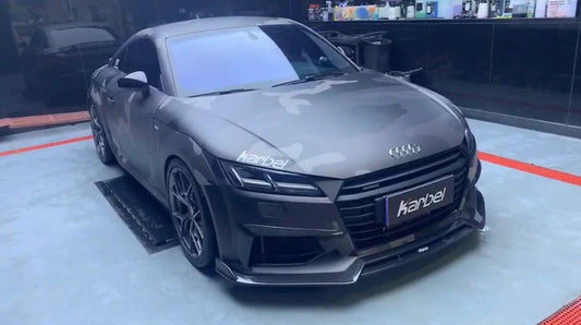 Audi TTS / TT (with s-line bumper) 8S MK3 2015 2016 2017 2018 2019 with Aftermarket Parts - Upper Valences Pre-preg Carbon Fiber from Karbel Carbon