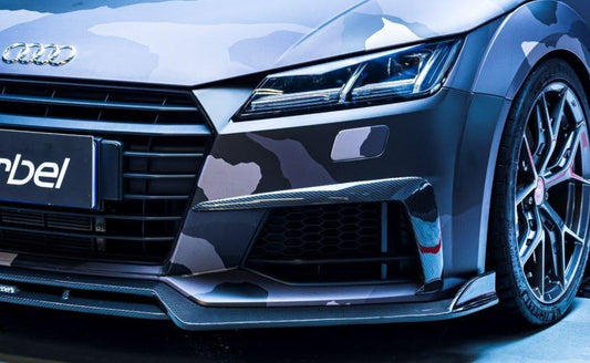 Audi TTS / TT (with s-line bumper) 8S MK3 2015 2016 2017 2018 2019 with Aftermarket Parts - Upper Valences Pre-preg Carbon Fiber from Karbel Carbon