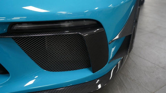 Porsche 911 991.2 GT3 2018-2019 with Aftermarket Parts - Upper Valences Pre-preg Carbon Fiber from Karbel Carbon