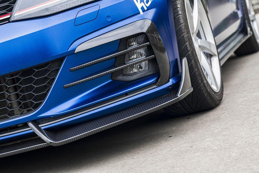 Volkswagen Golf R / GTI MK7.5 2018 2019 2020 2021 with Aftermarket Parts - Upper Valences Pre-preg Carbon Fiber from Karbel Carbon