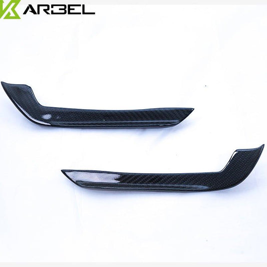 Audi RS5 B9 2018 2019 2020 with Aftermarket Parts - Front Canards Pre-preg Carbon Fiber from Karbel Carbon