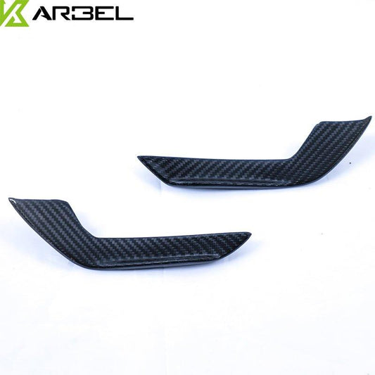 Audi RS5 B9 2018 2019 2020 with Aftermarket Parts - Front Canards Pre-preg Carbon Fiber from Karbel Carbon