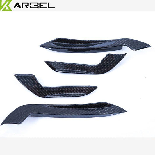 Audi RS5 B9 2018 2019 2020 with Aftermarket Parts - Front Canards Pre-preg Carbon Fiber from Karbel Carbon