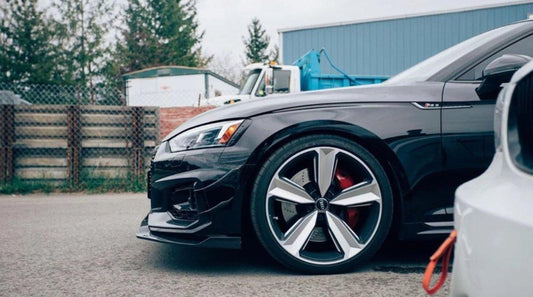 Audi RS5 B9 2018 2019 2020 with Aftermarket Parts - Front Canards Pre-preg Carbon Fiber from Karbel Carbon