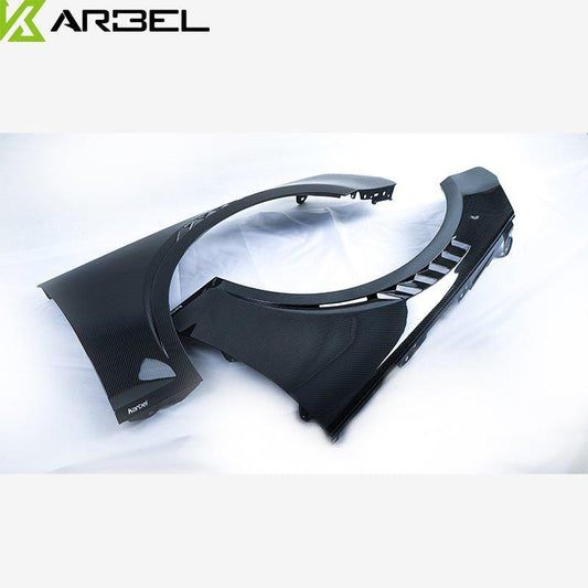 Audi S4 A4 B9 2017 2018 2019 & S4 A4 B9.5 2020 2021 2022 2023 2024 With Aftermarket Parts - Front Fenders Pre-preg Carbon Fiber from Karbel Carbon