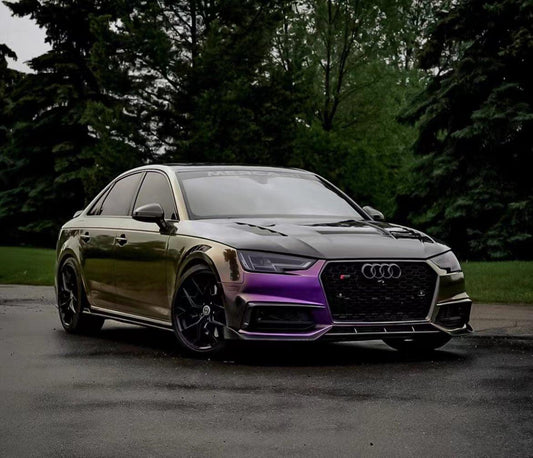 Audi S4 A4 B9 2017 2018 2019 & S4 A4 B9.5 2020 2021 2022 2023 2024 With Aftermarket Parts - Front Fenders Pre-preg Carbon Fiber from Karbel Carbon