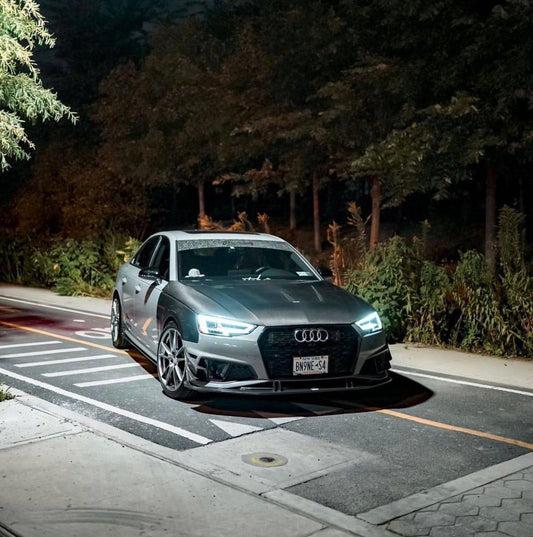 Audi S4 A4 B9 2017 2018 2019 & S4 A4 B9.5 2020 2021 2022 2023 2024 With Aftermarket Parts - Front Fenders Pre-preg Carbon Fiber from Karbel Carbon
