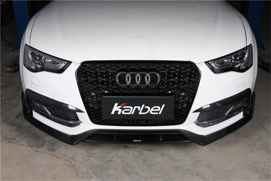 Audi S5 A5 S-line (with s-line bumper, does not base model) B8.5 2012-2016 with Aftermarket Parts - Front Lip Pre-preg Carbon Fiber from Karbel Carbon