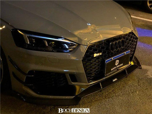 Audi RS5 B9 2018 2019 2020 with Aftermarket Parts - Front Lip Pre-preg Carbon Fiber from Karbel Carbon
